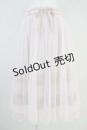 画像: axes femme / リボン付きレーシーチュールスカート  ピンク T-25-10-19-041-AX-SK-SA-ZI