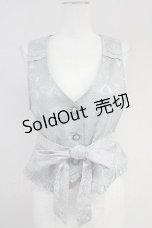 画像: axes femme / ジャカードショートベスト M グレー T-25-10-19-045-AX-TO-SA-ZI