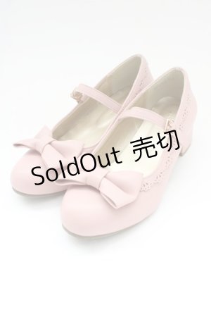 画像: axes femme kawaii / ローヒールリボンパンプス L ピンク T-25-10-19-051-AX-SH-SA-ZT