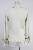 画像2: axes femme / 袖レースラメニットプルオーバー  アイボリー T-25-10-19-008-AX-TO-SA-ZI (2)