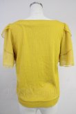 画像2: axes femme / チュール×ブーケ刺繍プルオーバー  イエロー T-25-10-19-009-AX-TO-SA-ZI (2)