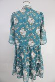 画像2: axes femme / 花柄シフォンチュニック  グリーン T-25-10-19-012-AX-TO-SA-ZI (2)