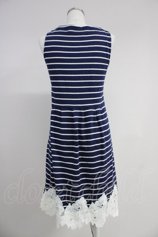 画像2: axes femme / ボーダーカットチュニ  ネイビーＸ白 T-25-10-19-015-AX-OP-SA-ZI (2)