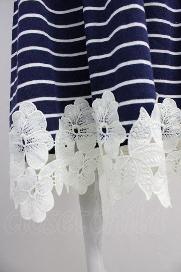 画像6: axes femme / ボーダーカットチュニ  ネイビーＸ白 T-25-10-19-015-AX-OP-SA-ZI (6)