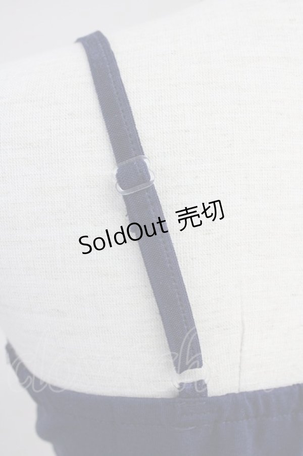 画像4: axes femme / ストーンパール配色キャミソール  ネイビー T-25-10-19-016-AX-TO-SA-ZI (4)