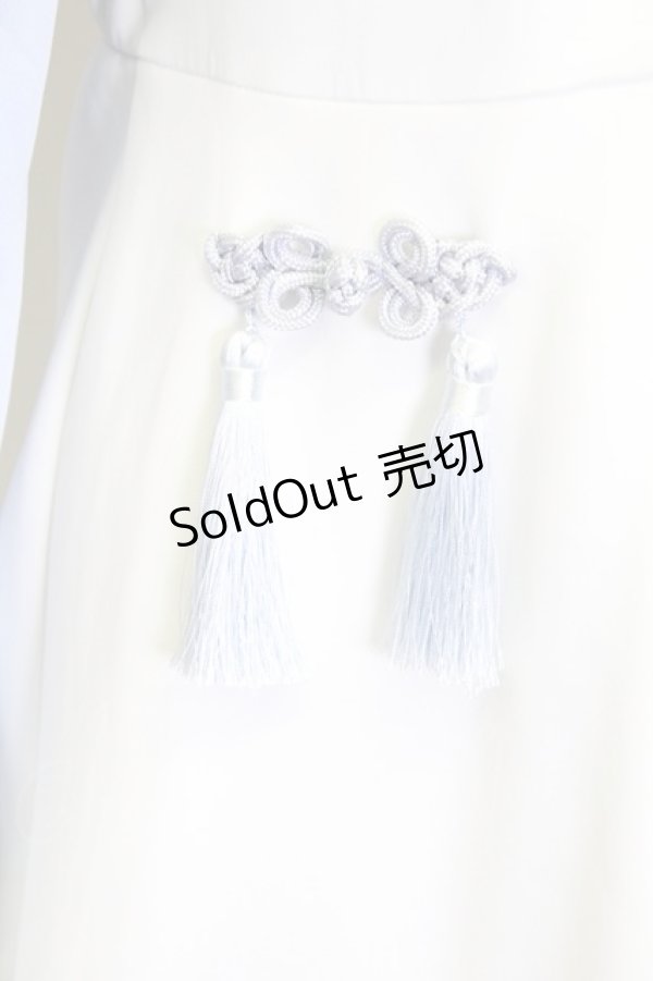 画像4: Jamie エーエヌケー / 龍刺繍タッセルジャージワンピース  サックスＸ白 T-25-10-24-020-LO-OP-SA-ZT (4)