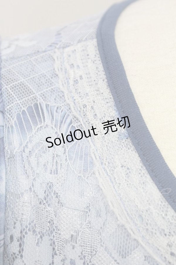 画像6: OZZ ANGELO / 天使窓風プリント半袖チュニック  青 T-25-10-24-021-OO-TO-SA-ZT410 (6)