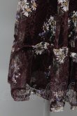 画像4: axes femme / マーガレット柄ハイネックワンピース  ワイン T-25-10-24-022-AX-OP-SA-ZT (4)