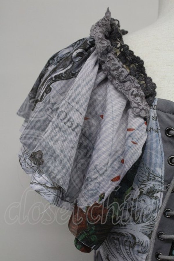 画像3: Ozz oneste / Valkrie神殿モチーフワンピース  GRAY T-25-10-24-024-OO-OP-SA-ZT413 (3)