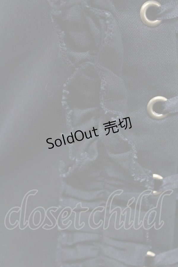 画像5: ATELIER PIERROT / 編み上げジャンパースカート  黒 T-25-10-24-025-EL-OP-SA-ZT (5)