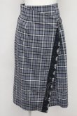 画像1: axes femme / サイドプリーツナロースカート  グレー T-25-10-24-029-AX-SK-SA-ZT (1)