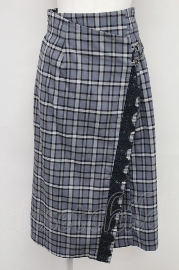 画像1: axes femme / サイドプリーツナロースカート  グレー T-25-10-24-029-AX-SK-SA-ZT (1)
