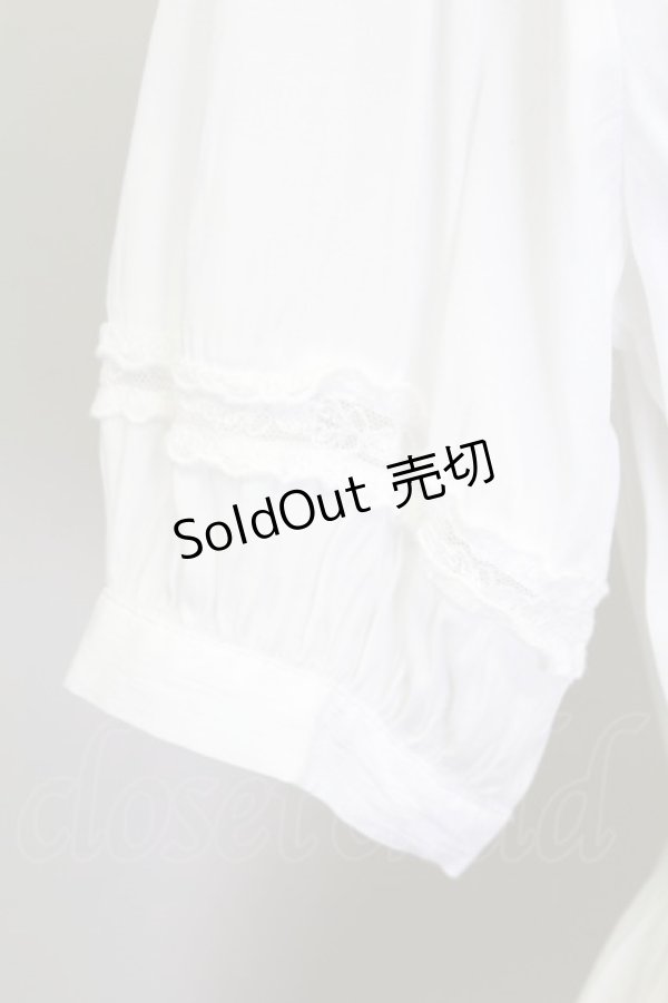 画像3: axes femme / チャイナボタン×刺繍チュニ M シロ T-25-10-24-004-AX-OP-SA-ZT389 (3)