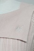 画像3: axes femme / ロゴ刺繍入オフショルニット  ピンク T-25-10-24-008-AX-TO-SA-ZT (3)