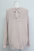 画像2: axes femme POETIQUE / 編み上げデザインニット M ピンク T-25-10-24-009-AX-TO-SA-ZT (2)