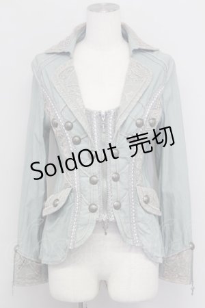 画像: OZZ ANGELO / ナポレオン風ダブルZIPジャケット  グリーン T-25-10-24-012-OO-JA-SA-ZT410