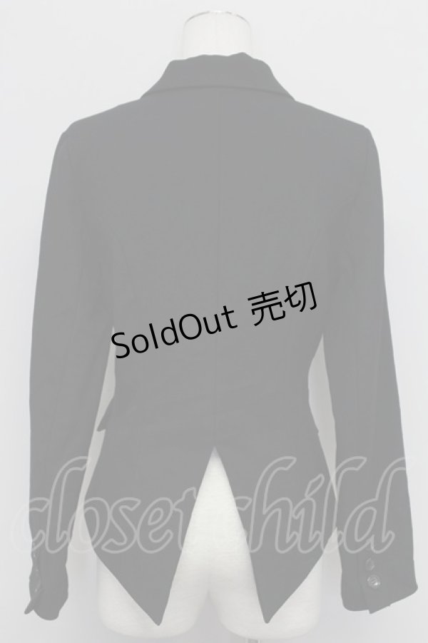 画像2: PEACE NOW / ジップアップ編み上げジャケット M ブラック T-25-10-24-016-PU-JA-SA-ZT410 (2)