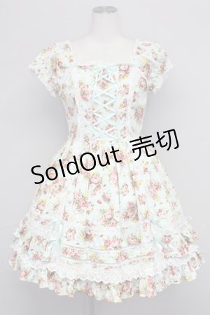 画像: Angelic Pretty / フラワーブーケワンピース  サックス T-25-10-24-017-AP-OP-SA-ZT