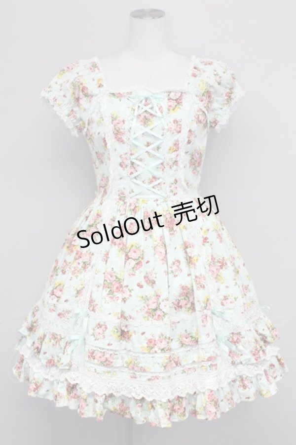 画像1: Angelic Pretty / フラワーブーケワンピース  サックス T-25-10-24-017-AP-OP-SA-ZT (1)