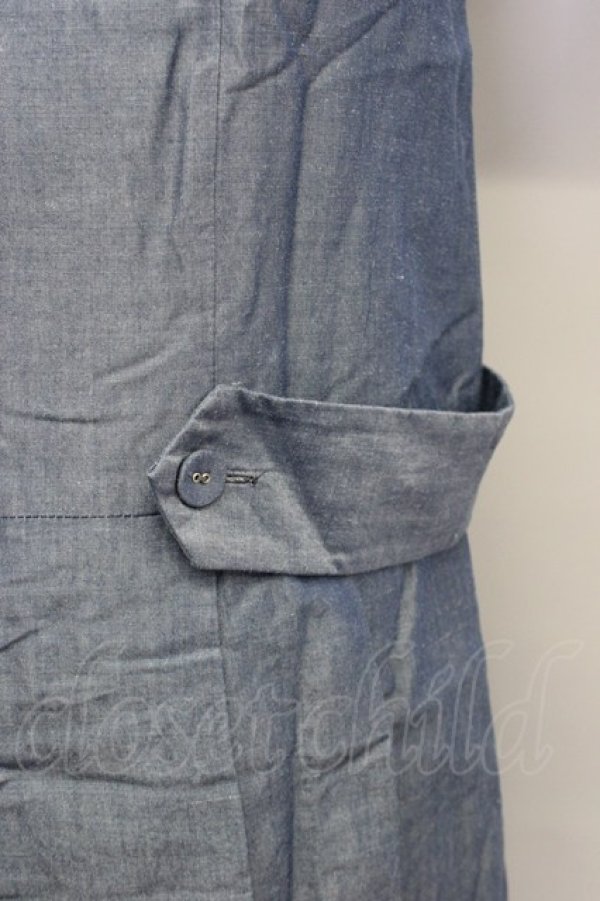 画像3: Jane Marple / 三角ヨークワンピース  青Ｘ白 T-25-10-25-018-JM-OP-SA-ZT423 (3)