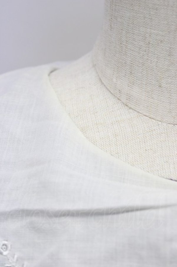 画像4: Jane Marple / 三角ヨークワンピース  青Ｘ白 T-25-10-25-018-JM-OP-SA-ZT423 (4)