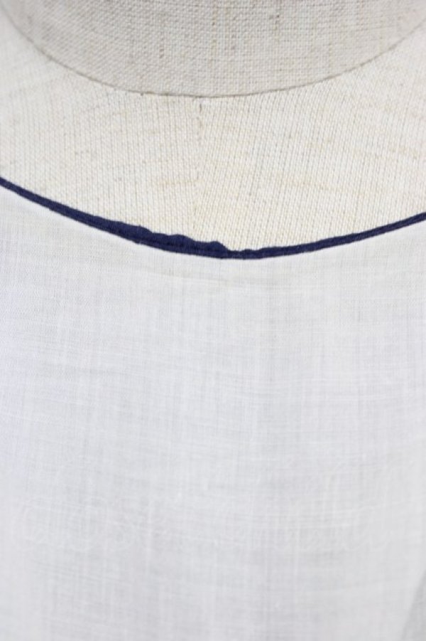 画像5: Jane Marple / 三角ヨークワンピース  青Ｘ白 T-25-10-25-018-JM-OP-SA-ZT423 (5)