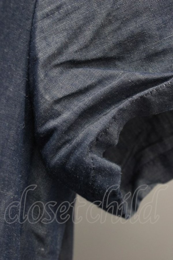 画像7: Jane Marple / 三角ヨークワンピース  青Ｘ白 T-25-10-25-018-JM-OP-SA-ZT423 (7)