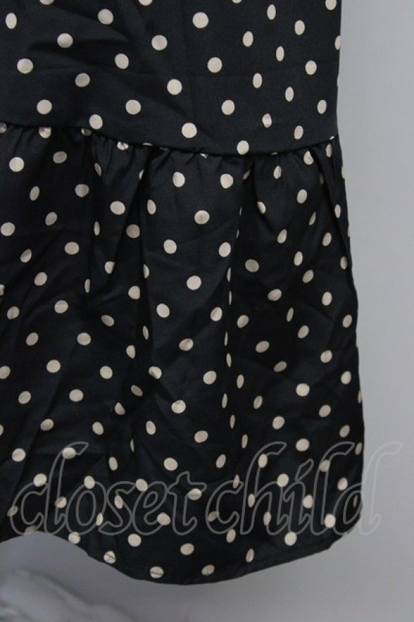 画像5: m petit by misako / 梨地水玉半袖ワンピース L 黒 T-25-10-25-030-LO-OP-SA-ZT429 (5)