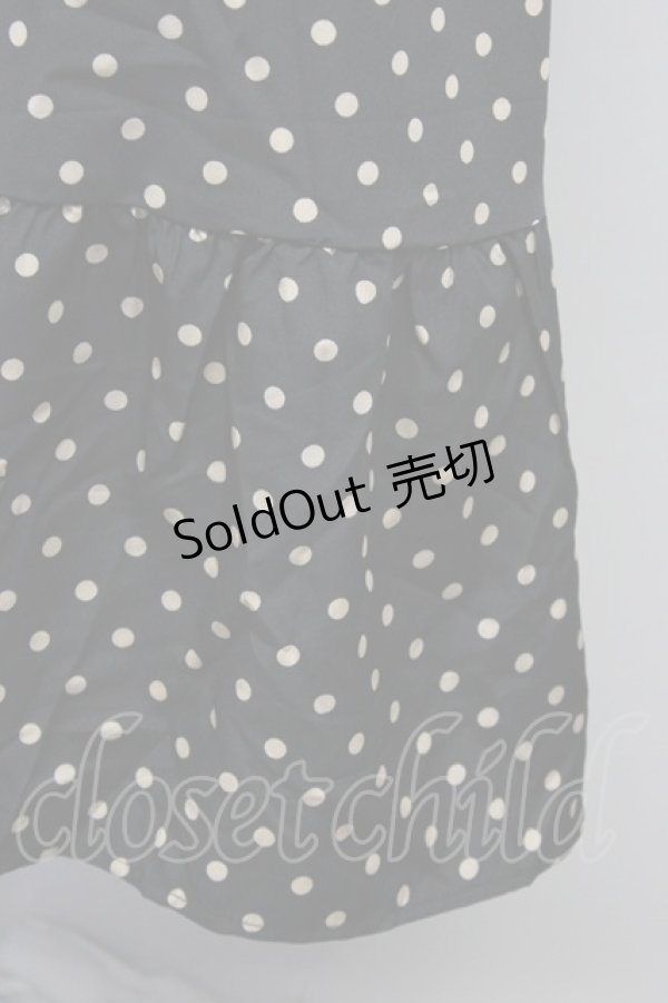 画像5: 【SALE】m petit by misako / 梨地水玉半袖ワンピース L 黒 T-25-10-25-030-LO-OP-SA-ZT429 (5)