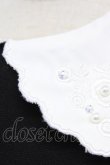 画像6: LODISPOTTO / パール刺繍襟ワンピース M 黒Ｘ白 T-25-10-25-032-LO-OP-SA-ZT (6)