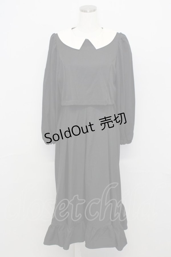 画像1: m petit by misako / サンリオキャラクターズコラボ クロミワッペン付きワンピース M 黒 T-25-10-25-035-LO-OP-SA-ZT (1)