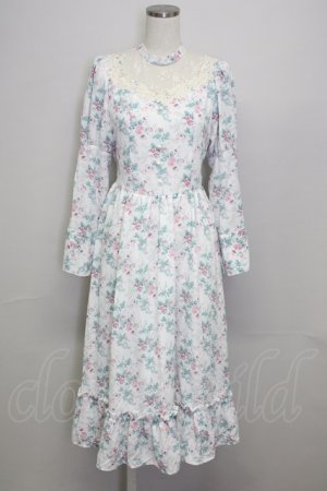 画像: Kurumi Collaboration / KRハナジゴスリーブワンピース M 白 T-25-10-25-008-LO-OP-SA-ZT404