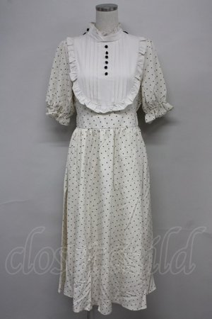 画像: m petit by misako / 梨地水玉切り替えワンピース L アイボリー T-25-10-25-002-LO-OP-SA-ZT406