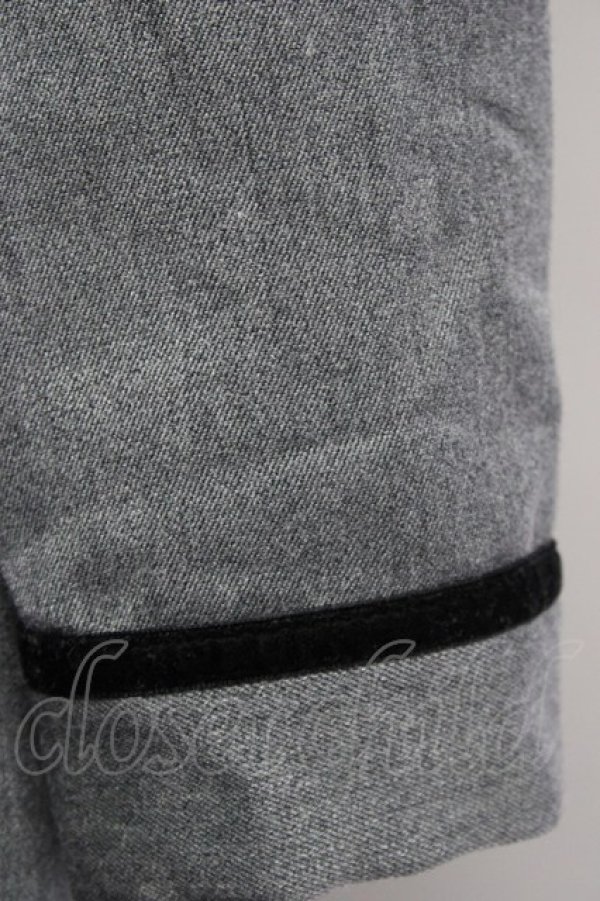 画像6: 【SALE】Fi.n.t / ハイウエスト切替ベロアリボン使いワンピース【洗える】  グレー T-25-10-25-017-CA-OP-SA-ZT423 (6)