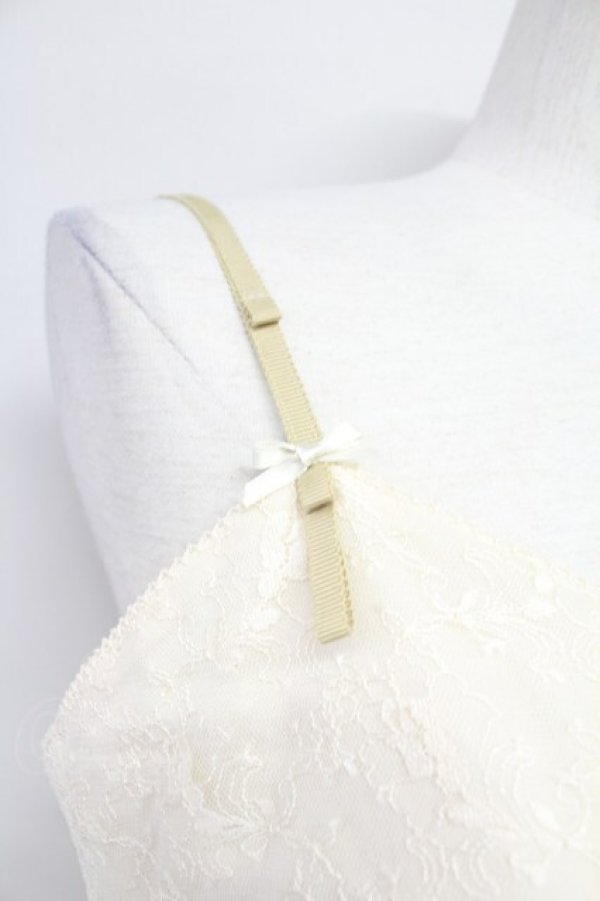 画像3: PINK HOUSE / 裾レース切替キャミワンピース  アイボリー T-25-10-29-002-LO-OP-SA-ZT418 (3)