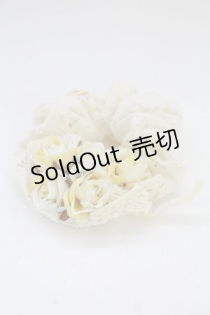 画像: PINK HOUSE / ローズレースシュシュ  アイボリーＸイエロー T-25-10-29-020-LO-AC-SA-ZT