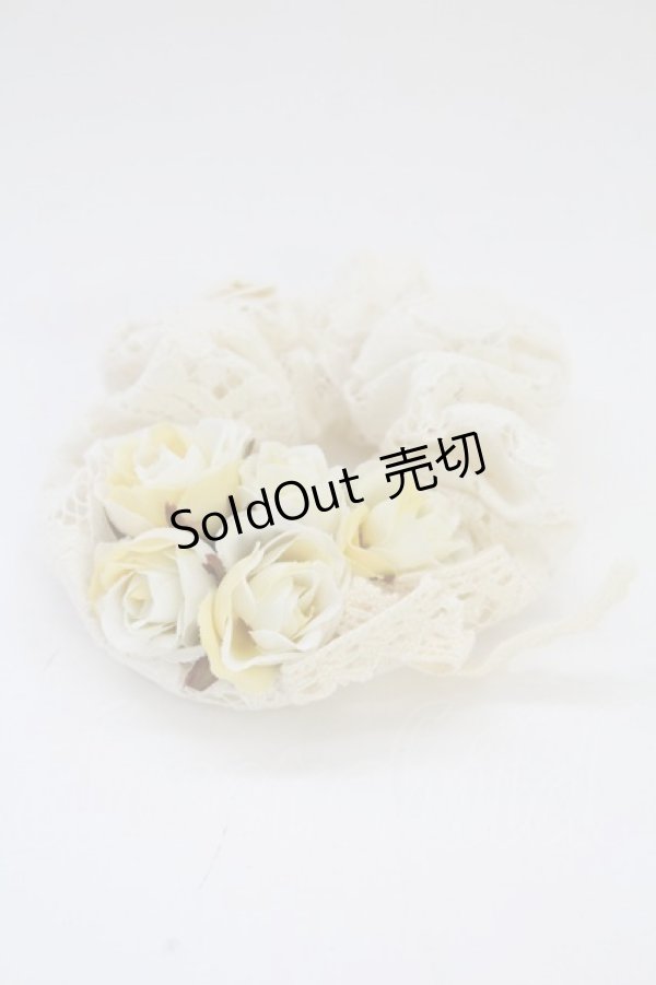 画像1: PINK HOUSE / ローズレースシュシュ  アイボリーＸイエロー T-25-10-29-020-LO-AC-SA-ZT (1)