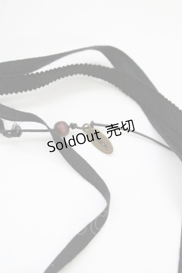 画像4: INGEBORG / フラワーモチーフリボン  黒 T-25-10-29-021-LO-AC-SA-ZT (4)