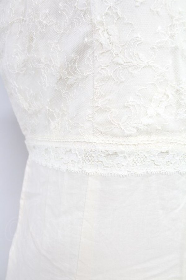 画像5: PINK HOUSE / 裾レース切替キャミワンピース  アイボリー T-25-10-29-002-LO-OP-SA-ZT418 (5)