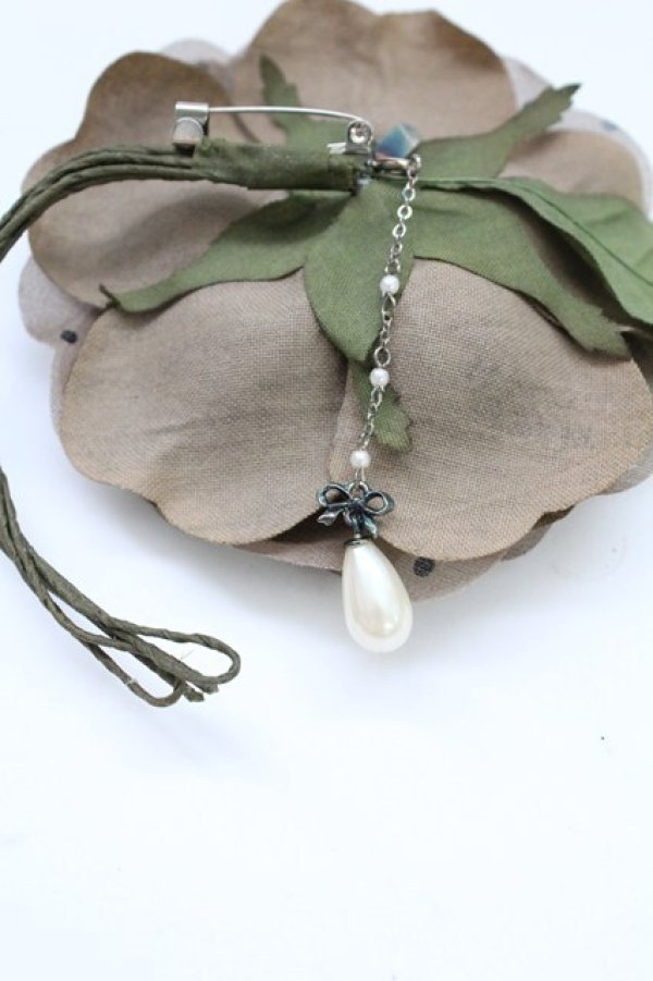 画像3: INGEBORG / パールドットカメリアコサージュ  ブラウン T-25-10-29-027-LO-AC-SA-ZT (3)