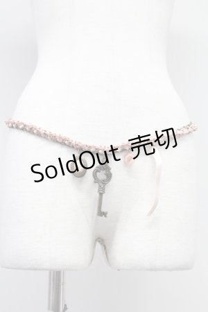 画像: 【SALE】PINK HOUSE / 鍵ハートチェーンベルト  ピンク T-25-10-29-033-LO-AC-SA-ZT432