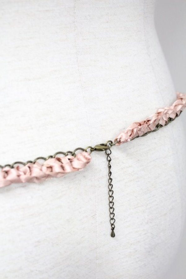 画像2: PINK HOUSE / 鍵ハートチェーンベルト  ピンク T-25-10-29-033-LO-AC-SA-ZT (2)