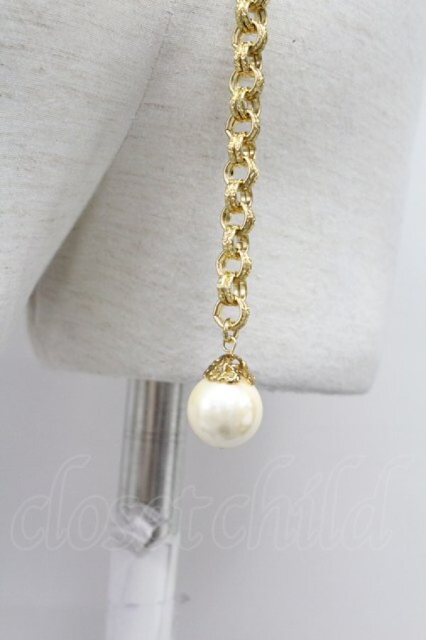 画像6: KETTY / パールチェーンベルト  白Ｘゴールド T-25-10-29-034-EL-AC-SA-ZT (6)