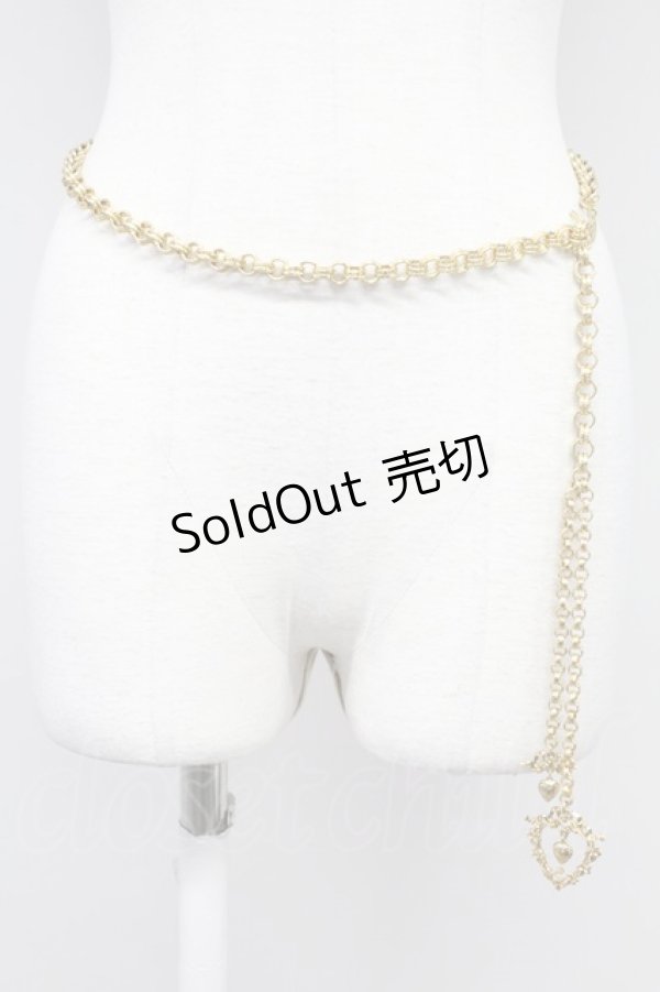 画像1: KETTY / ハートチェーンベルト  ゴールド T-25-10-29-036-EL-AC-SA-ZT432 (1)