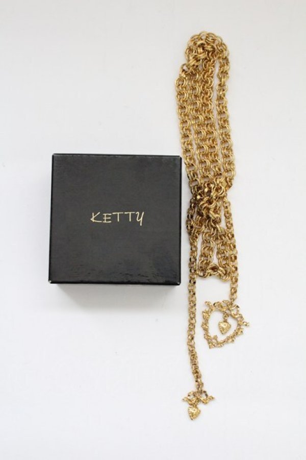 画像5: KETTY / ハートチェーンベルト  ゴールド T-25-10-29-036-EL-AC-SA-ZT (5)