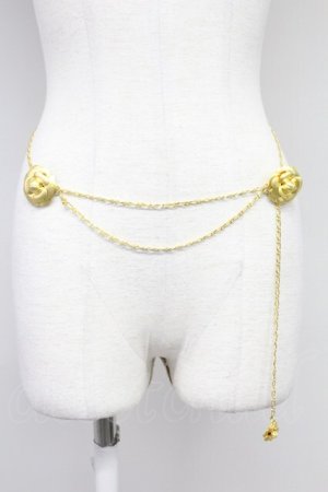 画像: INGEBORG / ローズまるモチーフチェーンベルト  ゴールド T-25-10-29-037-LO-AC-SA-ZT