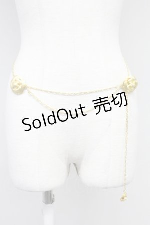 画像: INGEBORG / ローズまるモチーフチェーンベルト  ゴールド T-25-10-29-037-LO-AC-SA-ZT432