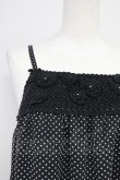 画像4: PINK HOUSE / シフォンドットキャミブラウス  黒Ｘ白 T-25-10-29-003-LO-BL-SA-ZT (4)