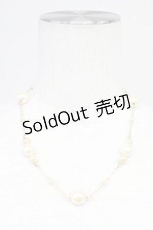 画像: 【SALE】INGEBORG / パールチェーンネックレス  白Ｘゴールド T-25-10-29-038-LO-AC-SA-ZT434-F002