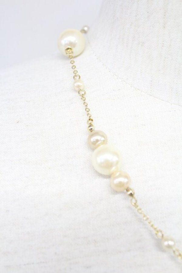 画像3: INGEBORG / パールチェーンネックレス  白Ｘゴールド T-25-10-29-038-LO-AC-SA-ZT (3)
